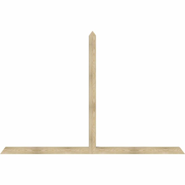 Ekena Millwork Portland Rough Sawn Timber Gable Bracket, Douglas Fir, 108"W x 72"H x 4"D x 4"F, 16/12 Pitch GBW108X72X0404POR00RDF - main
